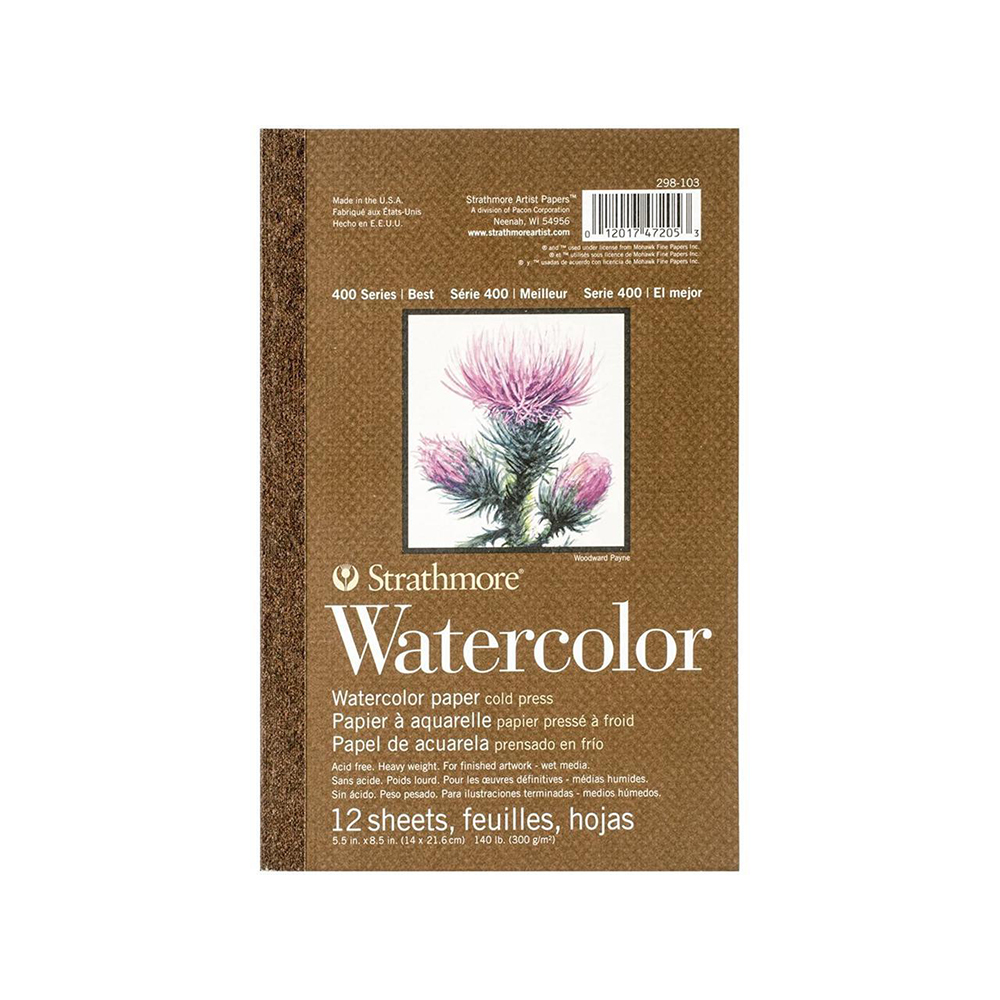 Strathmore Str-298-103 12 Sheet Acid Free Watercolor Paper 5.5 By 8.5" Paper 