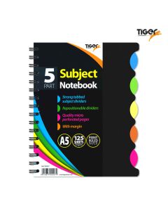 5 SUBJECT NOTEBOOK TWIN WIRE A5 – TIGER