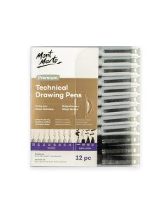 Technical Drawing Pens 12pc - Mont Marte 