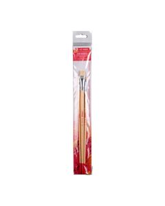 Oil & acrylic brush set hog bristle - 3 flat brushes - 2580