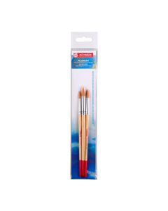 Watercolour brush set polyester | 3 round brushes - 2566