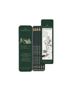Faber Castell 9000 Graphite Pencils - Tin of 6 - 119063