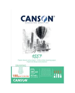 CANSON 1557 Extra White 180gsm A3 Sketch Paper - 204127415