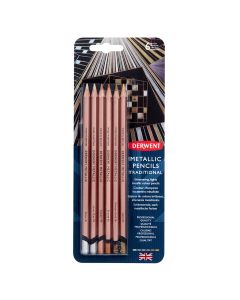 Derwent Metallic Pencil Traditional 6 Blister