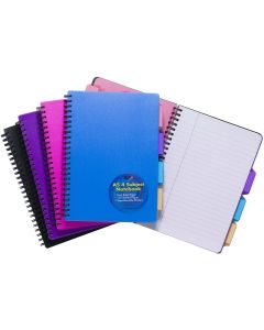 4 SUBJECT NOTEBOOK TWIN WIRE A5 ASSORTED – TIGER1