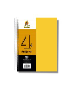 University Book 4 Subjects - A4 Yellow