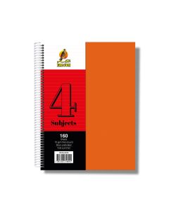 University Book 4 Subjects - A4 Orange