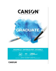 Canson Graduate Watercolour 250gsm A4 Paper, Cold Pressed - 400110374