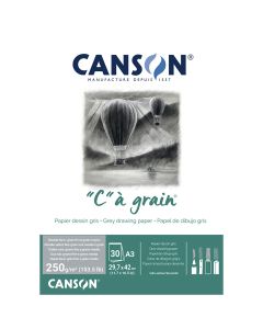 Canson C A Grain A3 250g Mottled Grey Drawing & Sketching Paper Pad