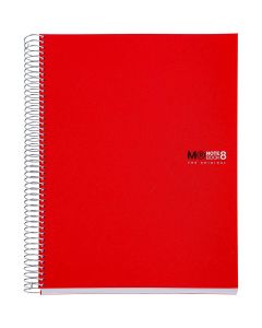 Miquelrius - The Original Notebook A4 - 8 Subject - Red