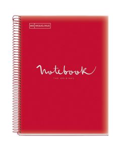 Miquelrius – Emotion A4 5 Subject Noteboook - Red