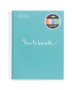 Miquelrius Notebook 5 Subjects A5 Sky Blue- 49943