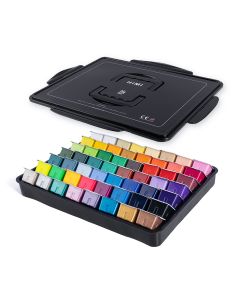 MIYA Gouache Paint Set, 56 Colors x 30ml Unique Jelly Cup Design - Black Case