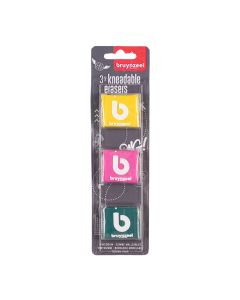 Kneadable eraser set | 3 pieces - Bruynzeel 