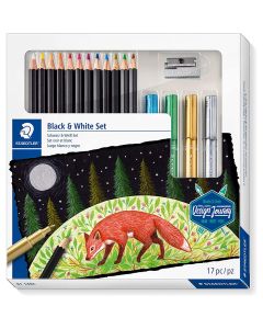 STAEDTLER Design Journey Black & White Set of Soft Coloured Pencils