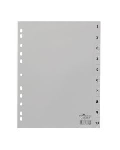 Divider 1 - 10 With Number Grey Plastic