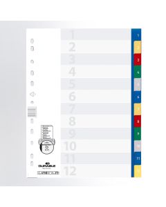 Divider 1 - 12 With Number Colour Plastic