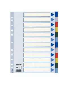 Divider 1 - 12 With Number Colour Plastic