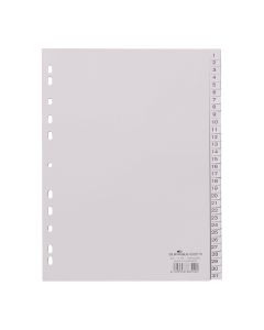 Divider 1 - 31 With Number Grey Plastic