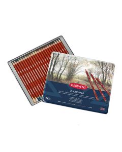 Derwent Colored Drawing Pencils, Metal Tin, 24 Count