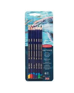 Derwent Inktense Pencils Blister, Set of 6, Premium 4mm Round Core