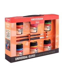 Universal Gloss Set - 6 x 16 ml + 2 Brushes
