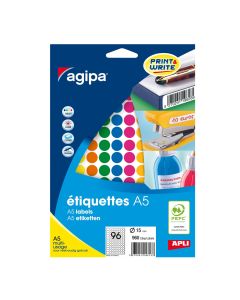 AGIPA Colour Label 15mm Assorted