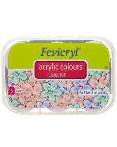 Acrylic Colors 60ml Lilac Kit 6 Shades - Fevicryl