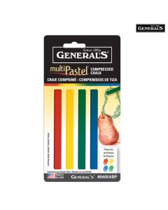 General Pencil Multi Pastel Sticks, 4-Color Set, Primaries