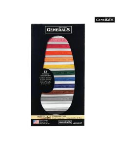 General Pencil Multi Pastel Sticks 12-Color Set - Peggable