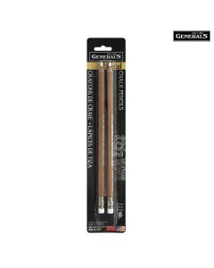 General Pencil  2 Piece Multi-Pastel Chalk Pencils, White