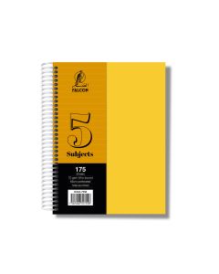 University Book 5 Subjects - A5 Yellow