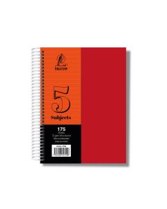 University Book 5 Subjects - A5 Red