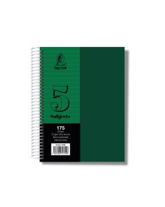 University Book 5 Subjects - A5 Dark Green