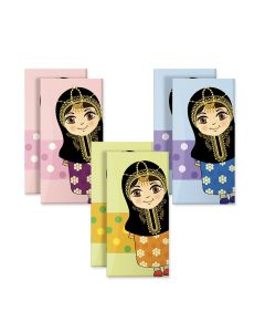 Al Fakhama Set of 6 Eid Greeting Envelope - Girls Design 2023