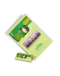 Al Fakhama cards Set of 10 Eid Money Card Green Girl Design