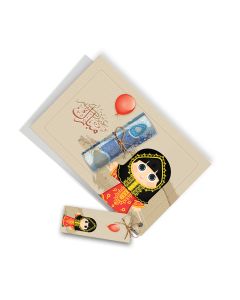 Al Fakhama cards Set of 10 Eid Money Card Girl-2 Design