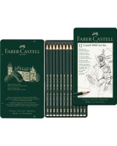 Faber Castell 9000 Graphite Pencil Art Set - Tin of 12 - #119065
