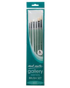 Mont Marte Gallery Series Brush Set Oils 6pc - 19
