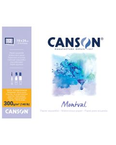 Canson Montval Watercolour Pad 300g Glued 4 Sides - 19 X 24 Cm