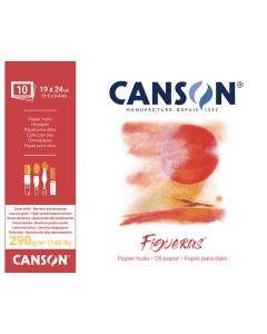 Canson Figueras Oil & Acrylic 290gsm paper block - 19 x 24 cm