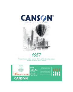 CANSON 1557 Extra White 180gsm A4 Sketch Paper - 204127414