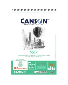 Canson Spiral 1557 Extra White 180gsm A3 Sketch Paper - 31412A005