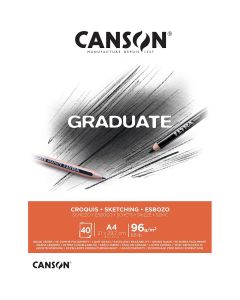 Canson Graduate Light Grain 96gsm A4 Sketch Paper Pad - 400110362