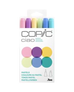 Copic Ciao Marker Set of 6 Pastels - 3621