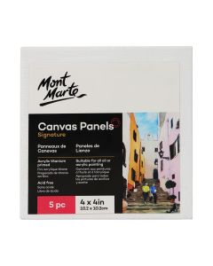 Mont Marte Canvas Panels Pack 5 10.2x10.2cm