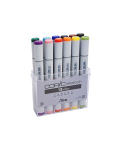 Copic l Sketch Marker Set, Basic Colors 12 Count 3725