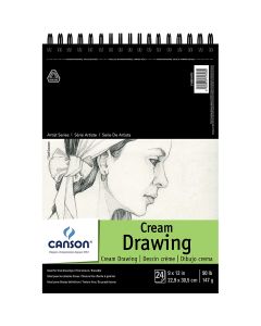 Canson Artist Series Classic Cream Drawing Pad 9" x 11" 