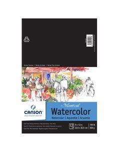 Canson Montval Watercolor Tape-Bound Pad - 9" x 11" - 100511051