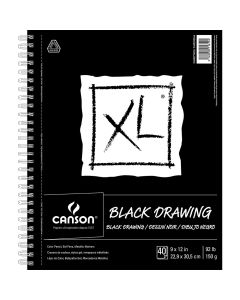 Canson XL Series Black Drawing Paper 9" x 11" - 400077428